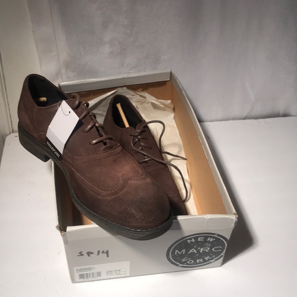 ANDREW MARC NEW YORK WINGTIP OXFORDS, BROWN SUEDE main image 5